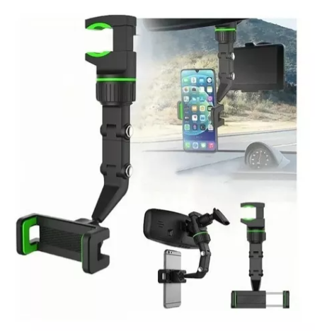 Soporte para celular en espejo retrovisor
