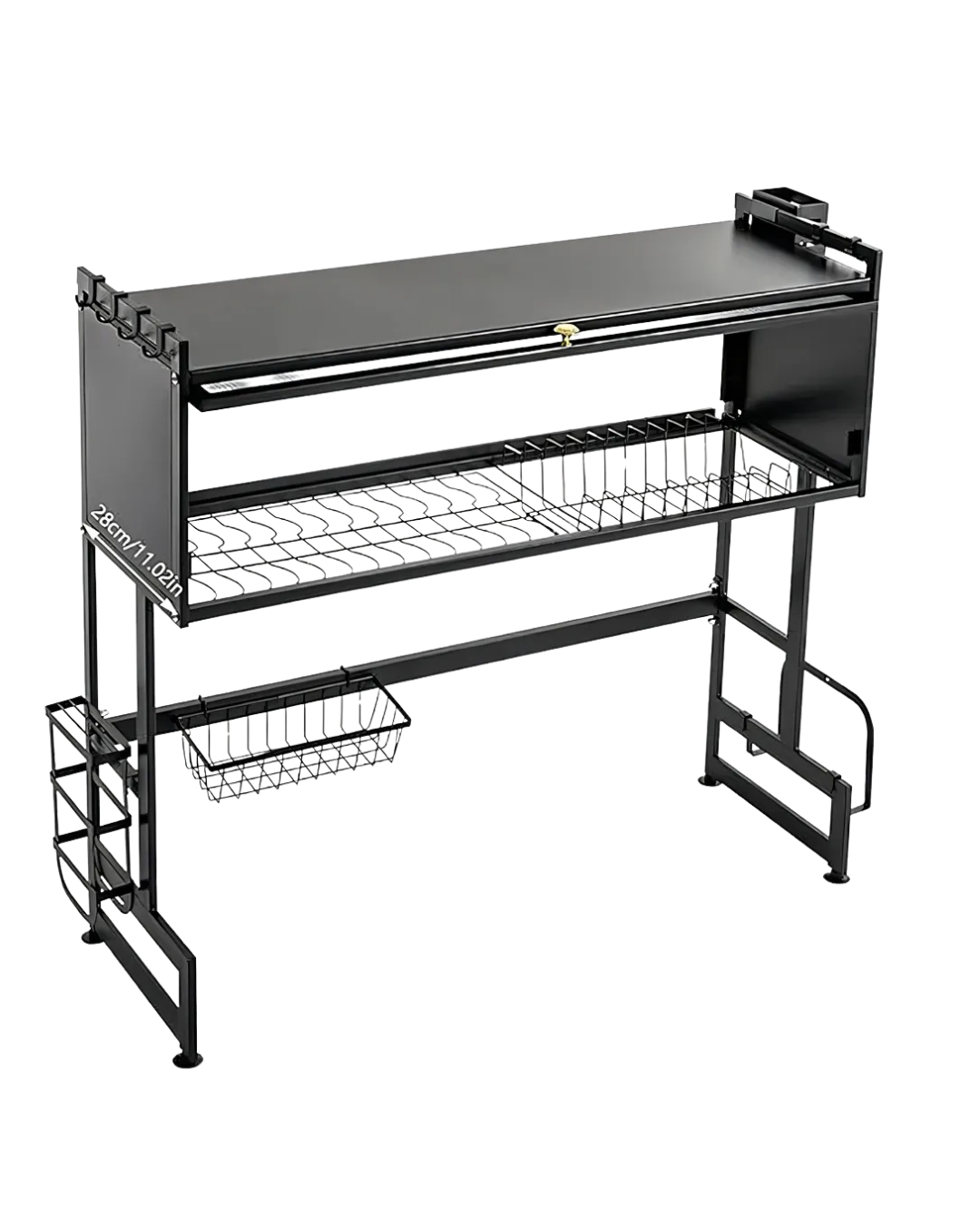 Escurridor de platos 2 niveles en acero inoxidable