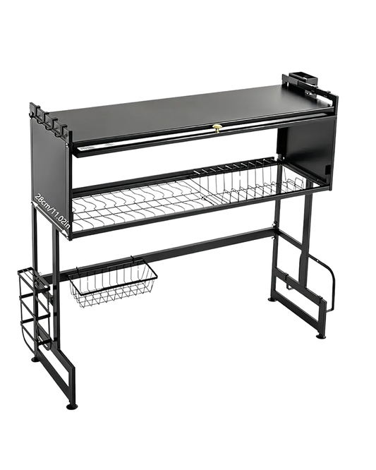Escurridor de platos 2 niveles en acero inoxidable